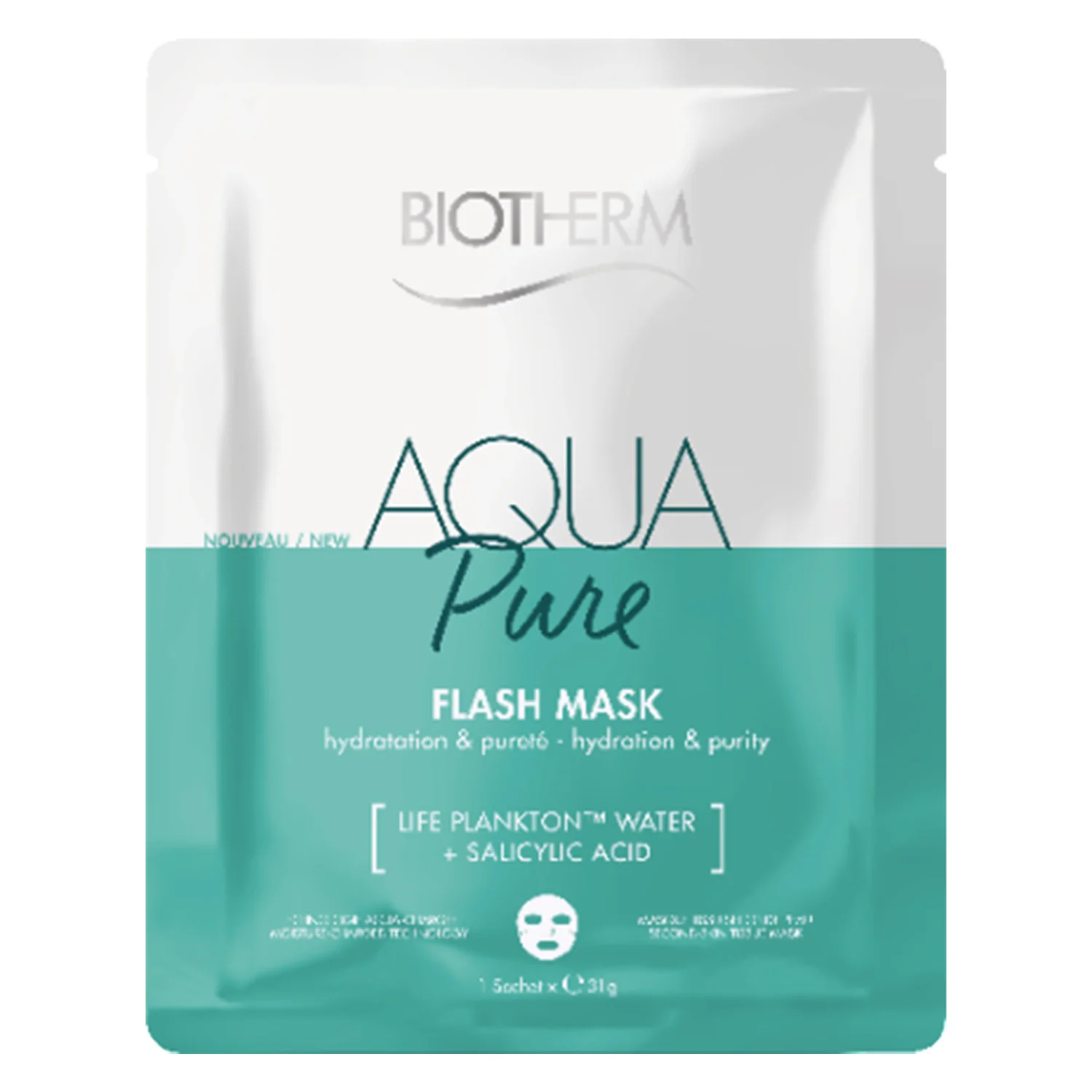 Aquasource Aqua Pure Flash Maske – Reinigende Gesichtsmaske, Feuchtigkeitsspendende Gesichtsmaske