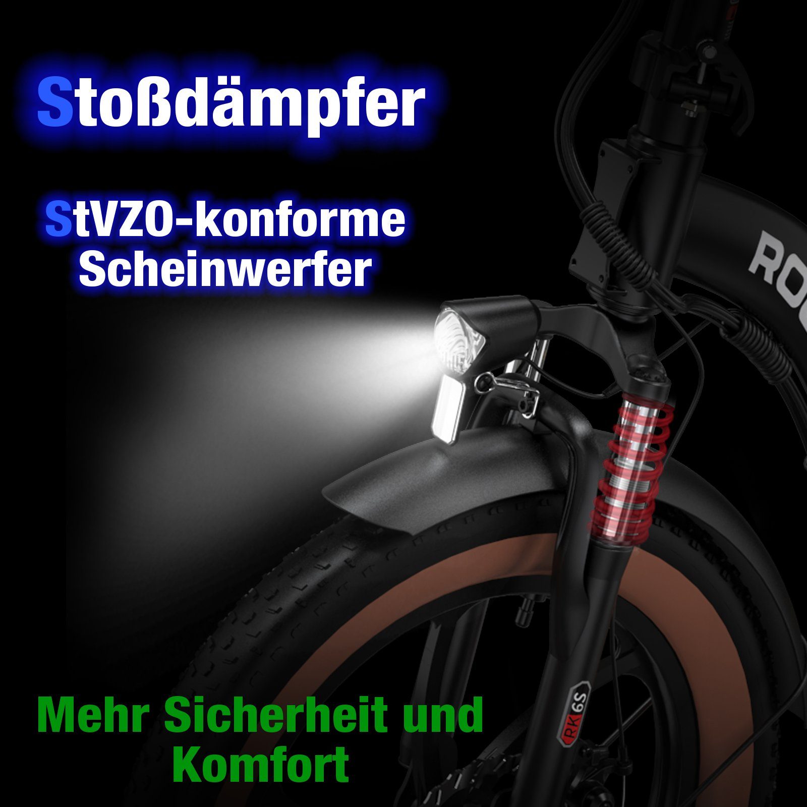 RCB E-Bike RK6S 20 ZOLL, 7 Gang Shimano, 250W Heckmotor, 20