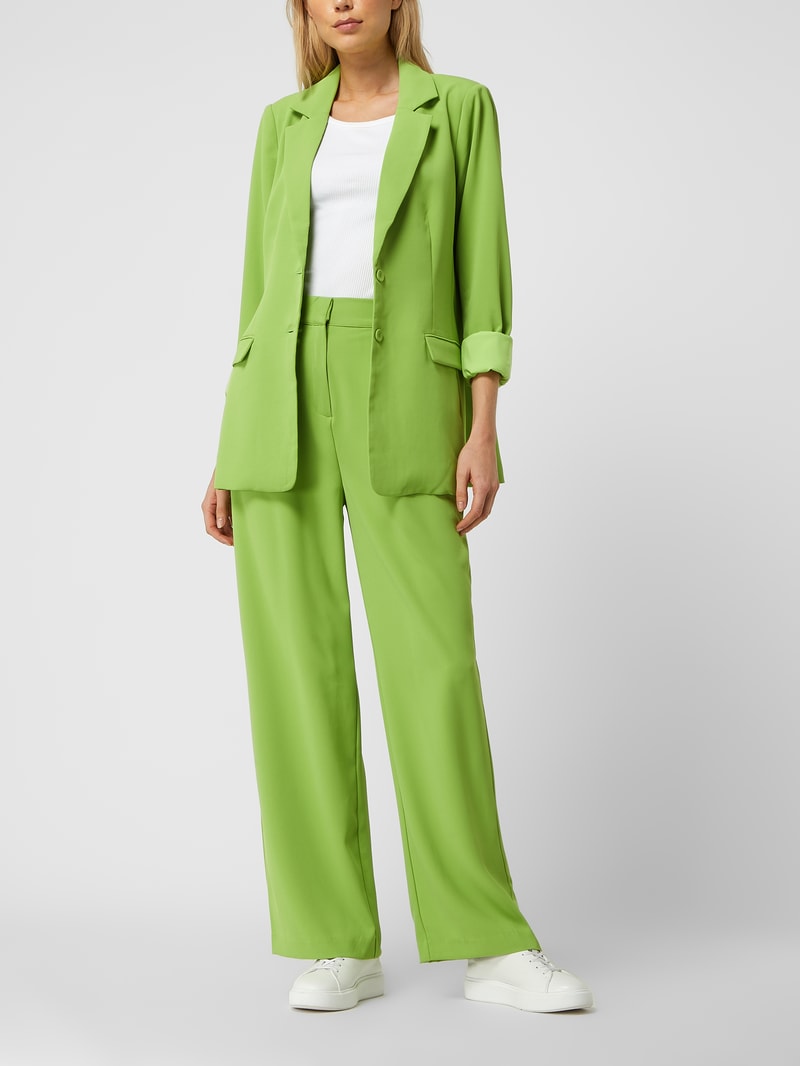 Blazer aus Krepp Modell 'Velia' in apfelgrün
