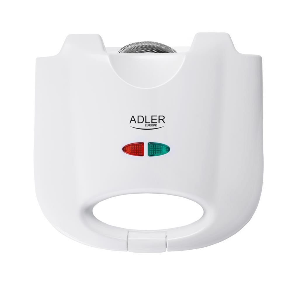 Adler Sandwichmaker AD 301, 750 Watt, Sandwich-Toaster, weiß