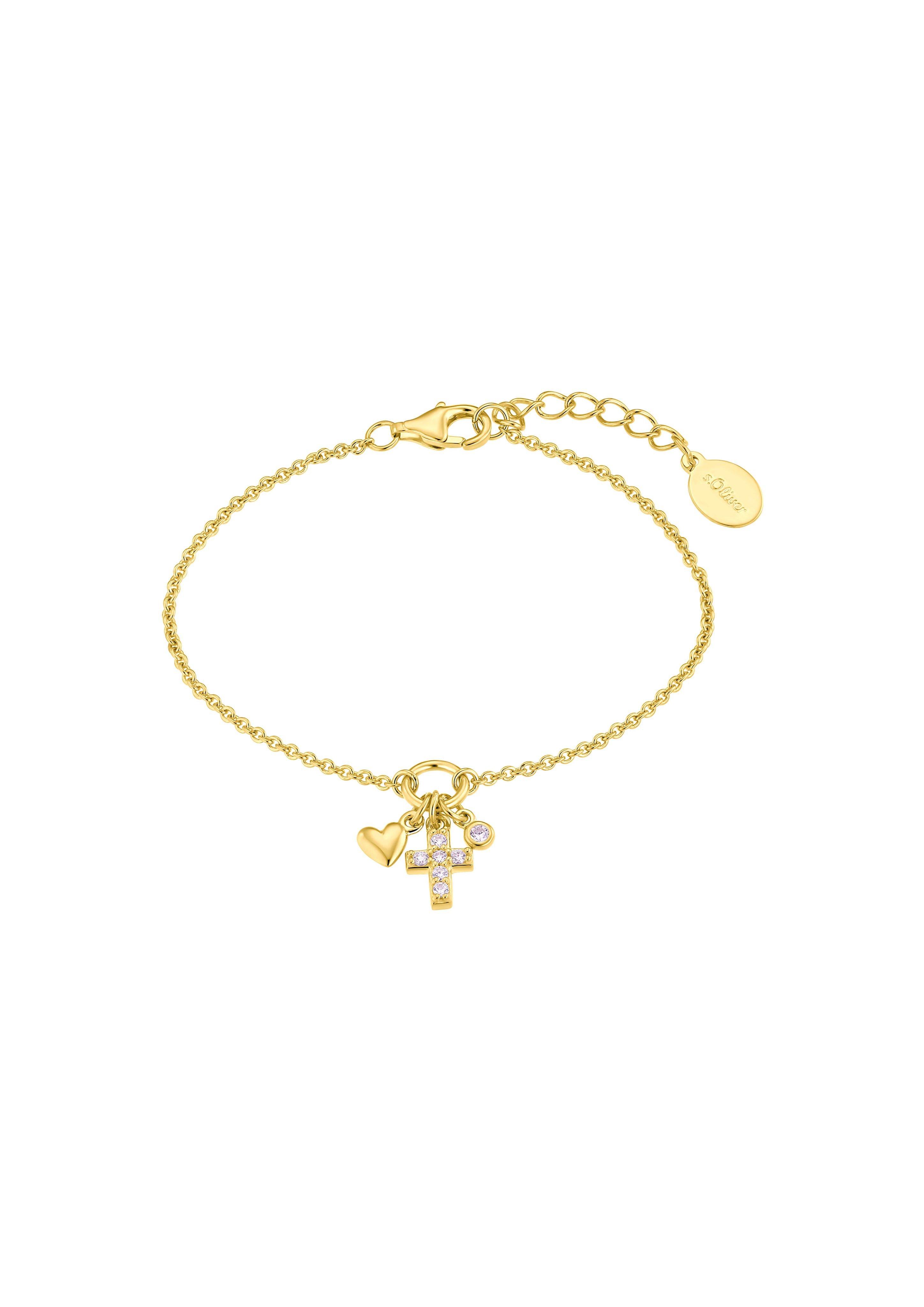 Kreuz-Armband aus gelbvergoldetem Silber  6009208-19E0