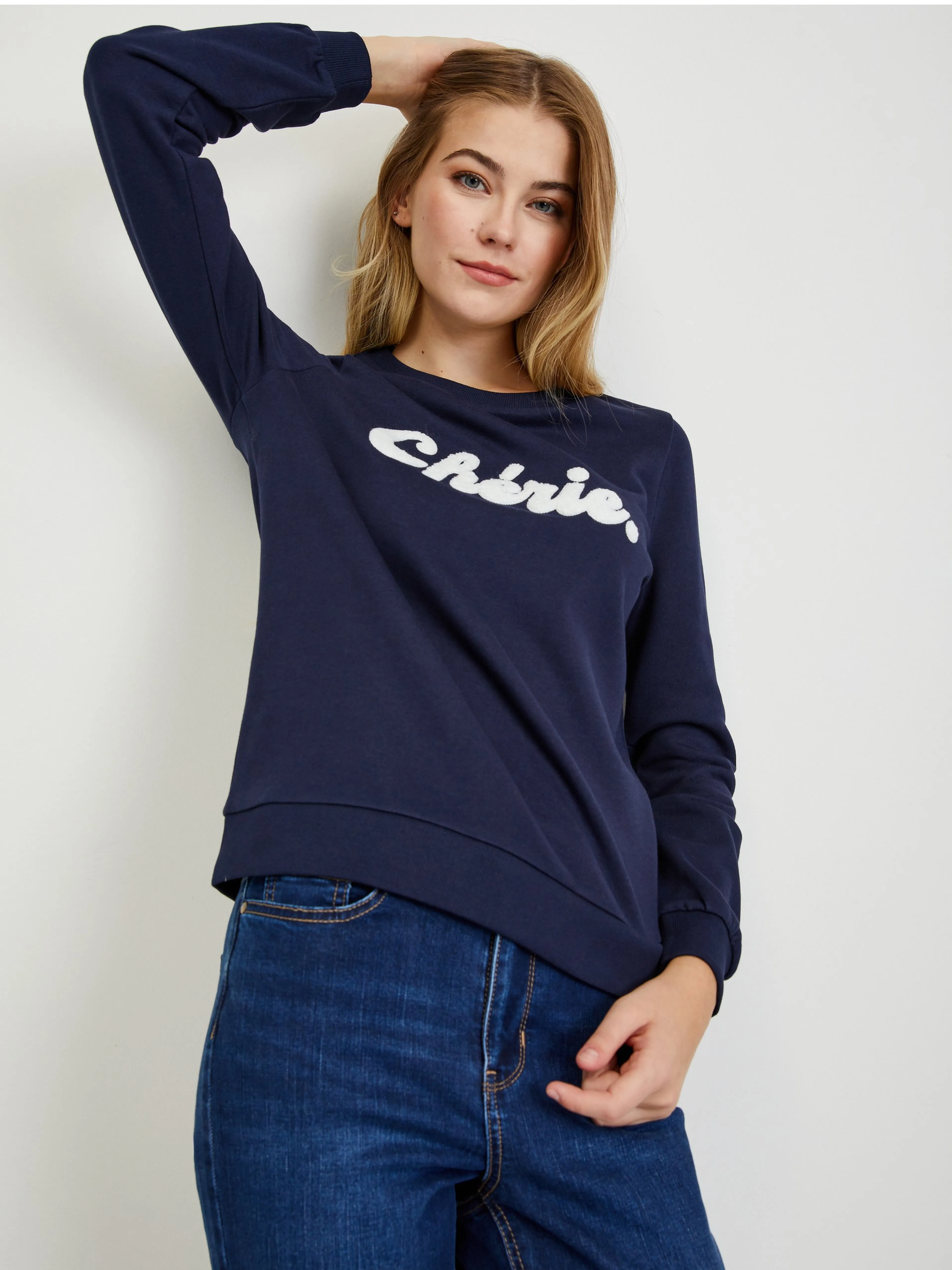 Dunkelblaues Damen-T-Shirt ORSAY