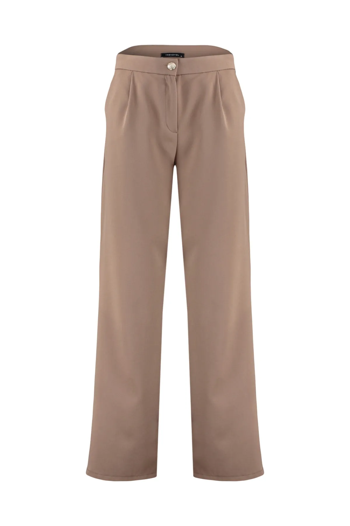 Trendyol Collection  Nerzfarbene Webhose mit hoher Taille TWOAW23PL00134