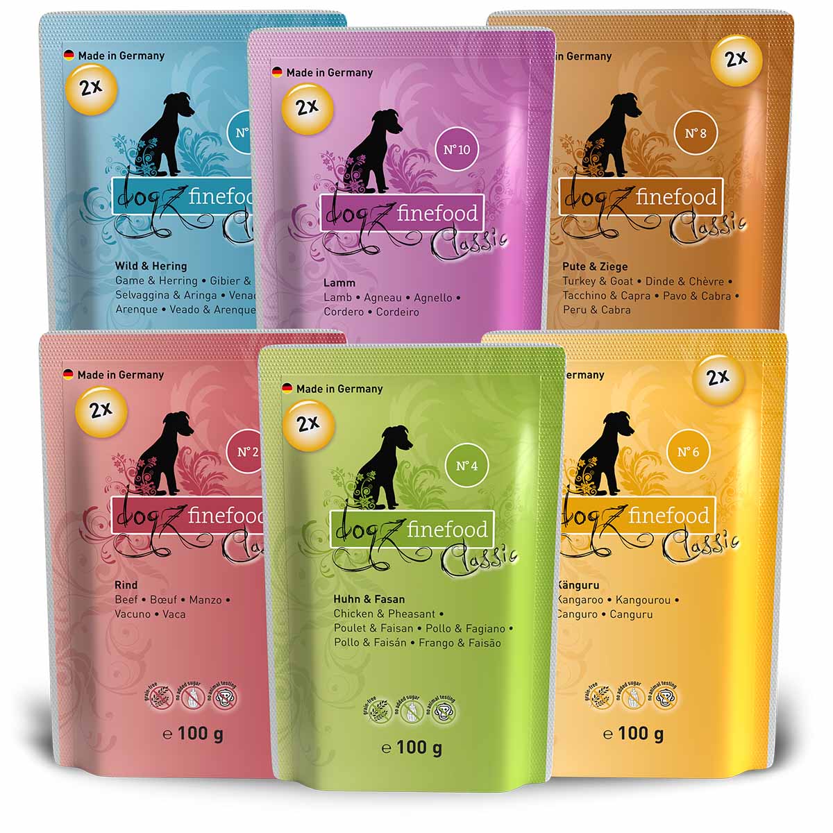 Dogz Finefood Multipack Pouches 12x100g kaufen bei ZooRoyal