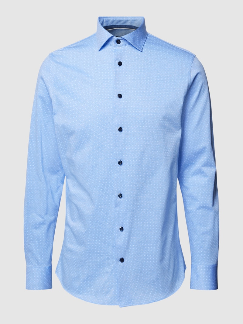 Business-Hemd in meliertem Design Modell 'marc' in hellblau meliert