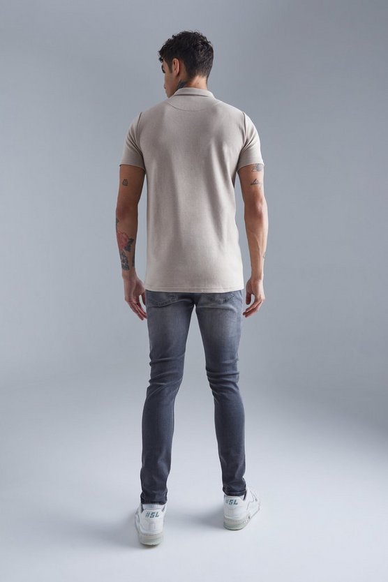 Slim-Fit Jacquard Poloshirt