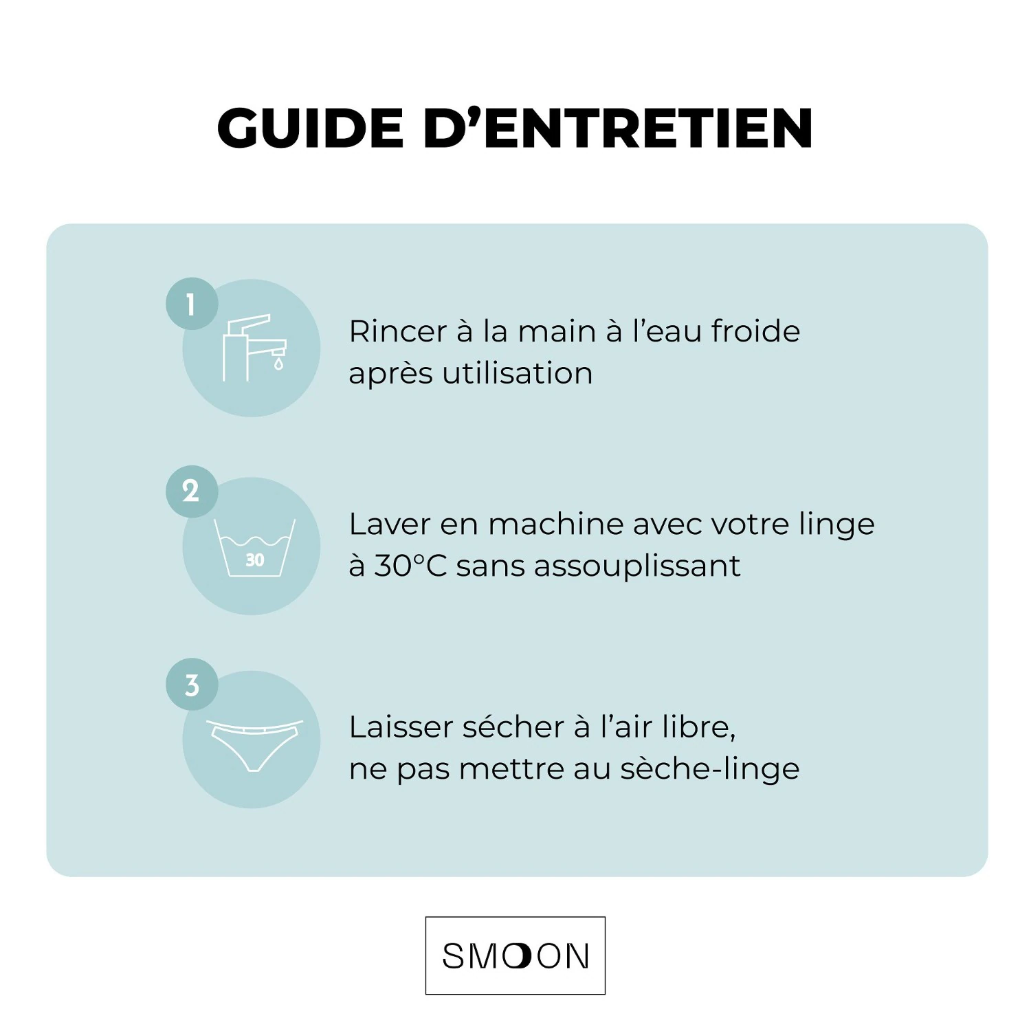 Brezšivne menstrualne hlačke Smoon Lingerie za močan menstrualni tok