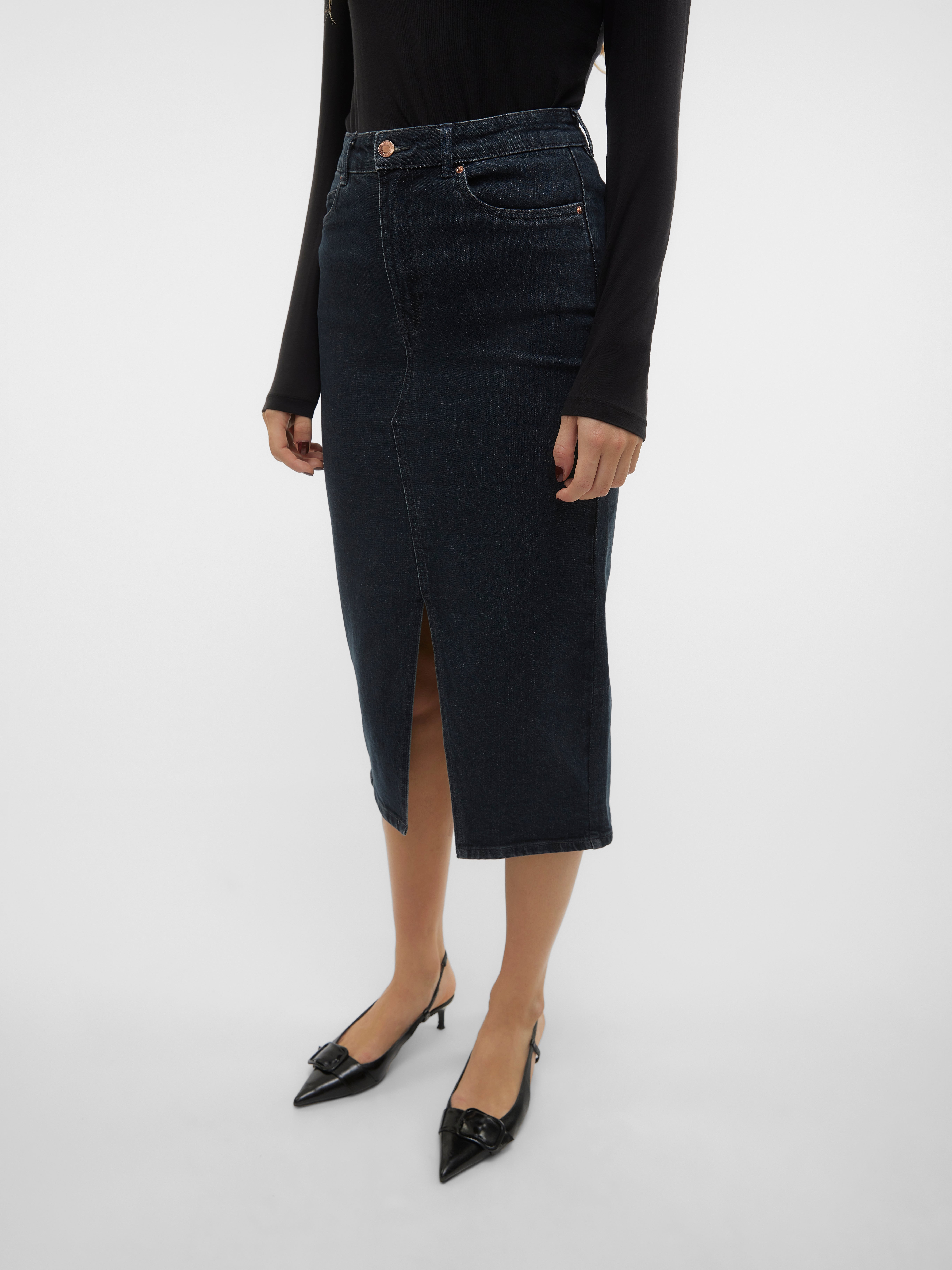 VMVERI Hohe Taille Langer Rock