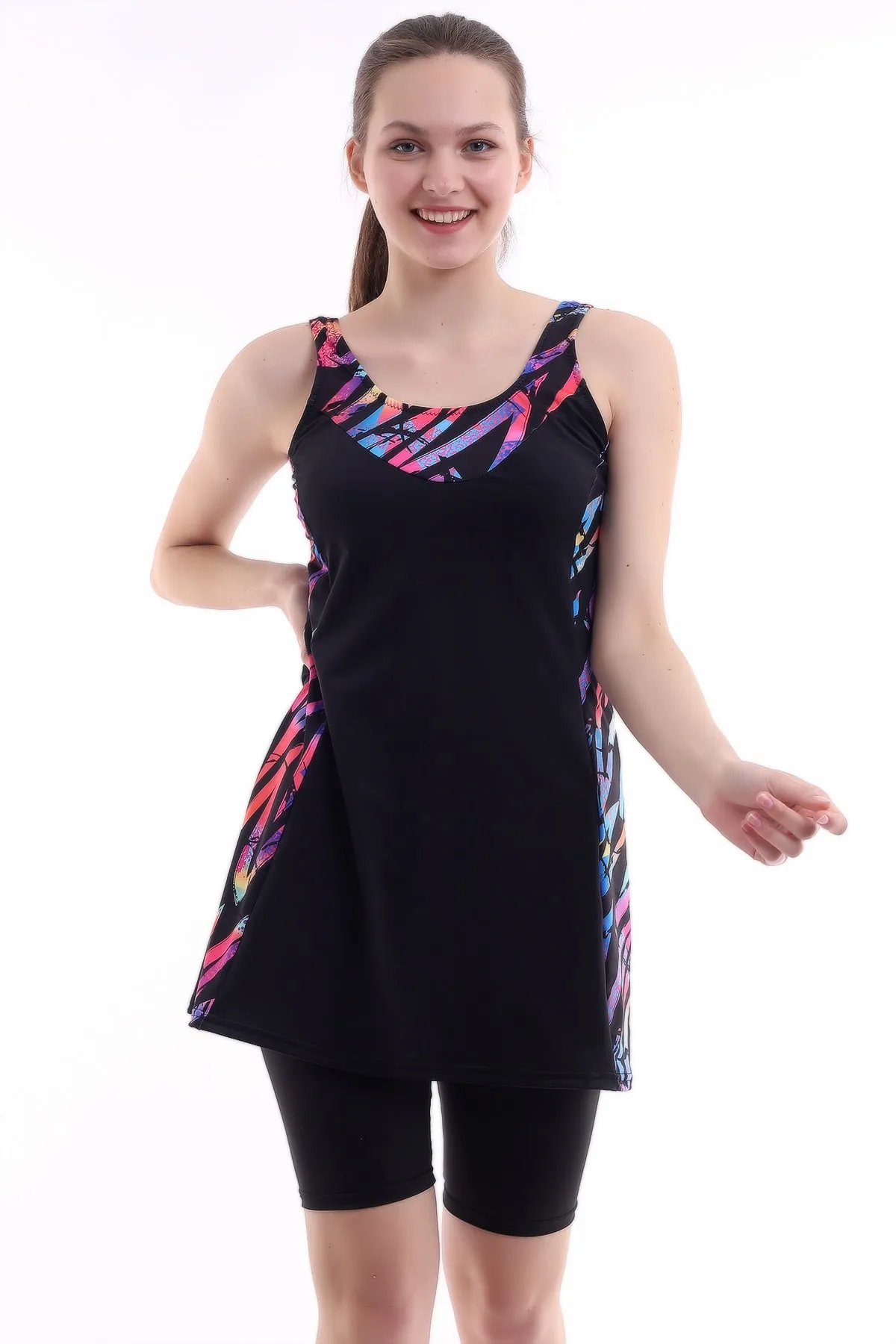 Aykum Mayo  Damen-Strumpfhosen-Kleid-Badeanzug