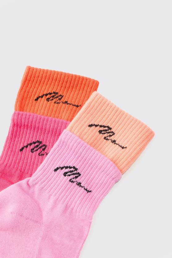 2er-Pack doppellagige Man Signature Sport-Socken