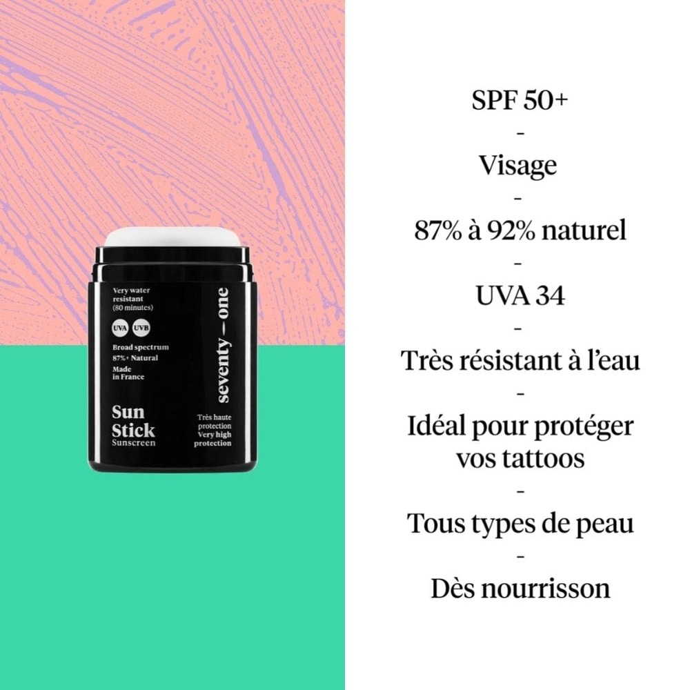 seventyOne percent Sun Stick SPF50+ The Original Stick/Visage/Protection Solaire
