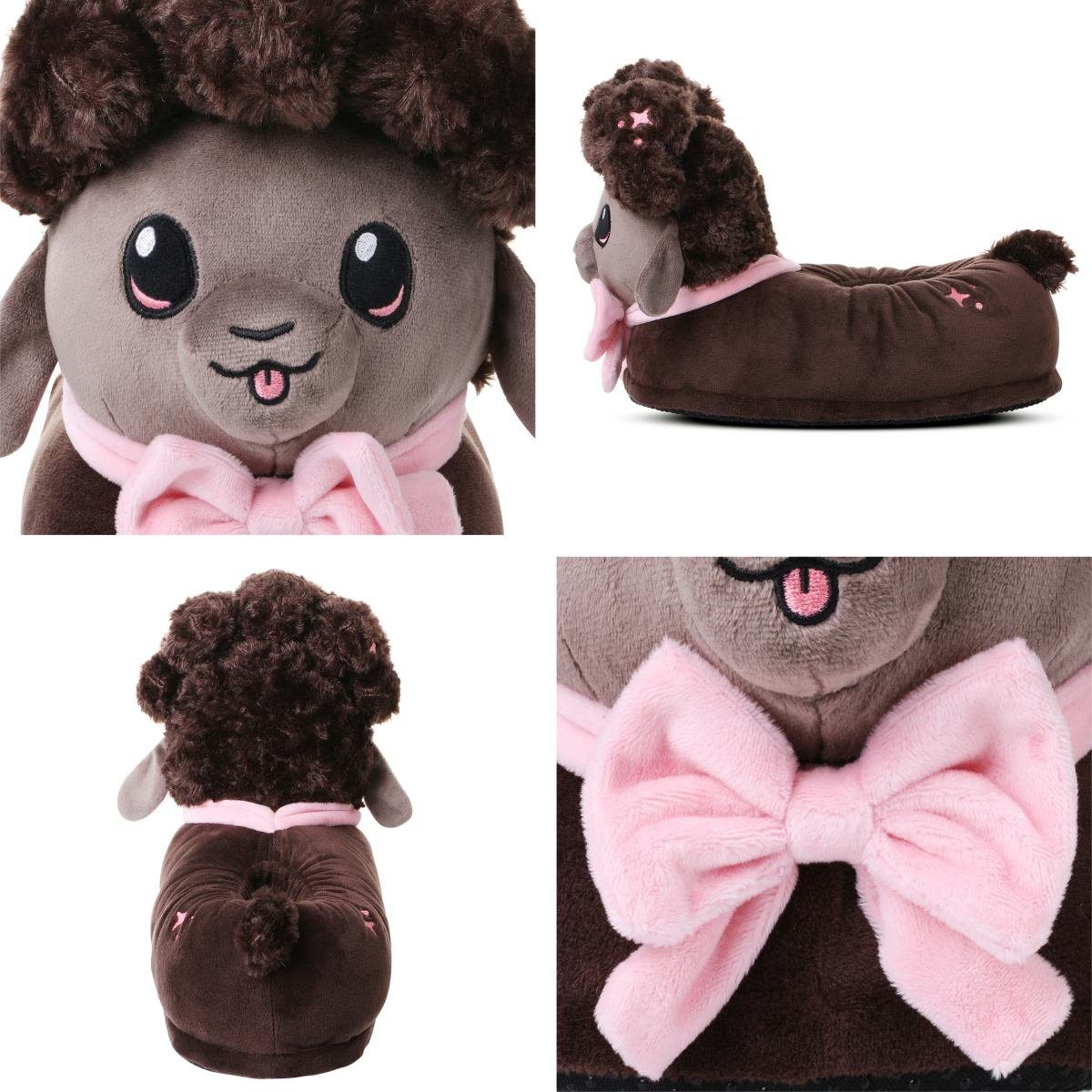 Corimori Tier Pantoffeln für Kinder Einheitsgröße 25-33,5 cm Plüsch Hausschuhe Kater, Löwe, Schaf, Hund, Frosch, Teddy, Bär, Hamster, Igel, Pferd