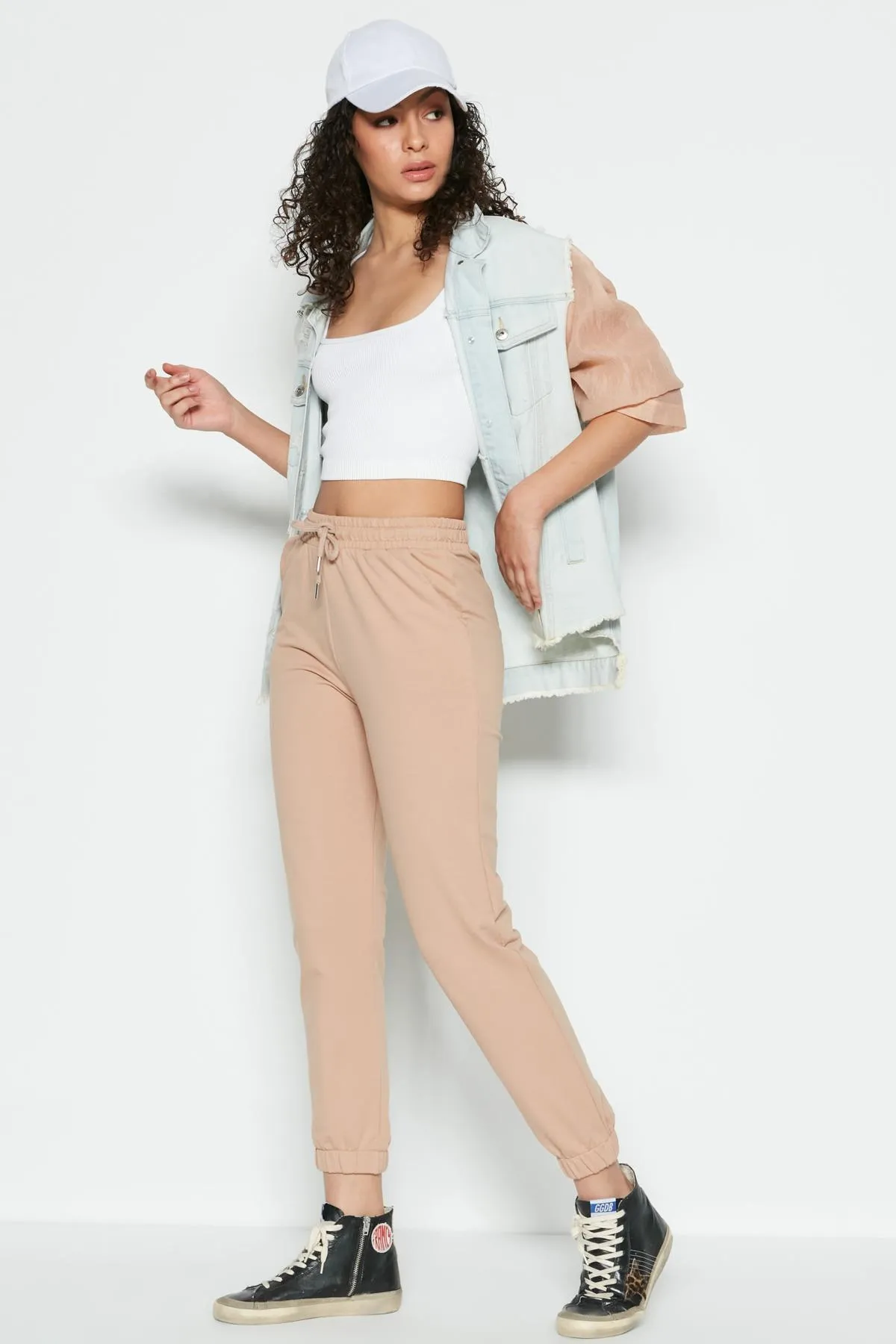 C&City  Basic Jogger Jogginghose 734 Milchbraun