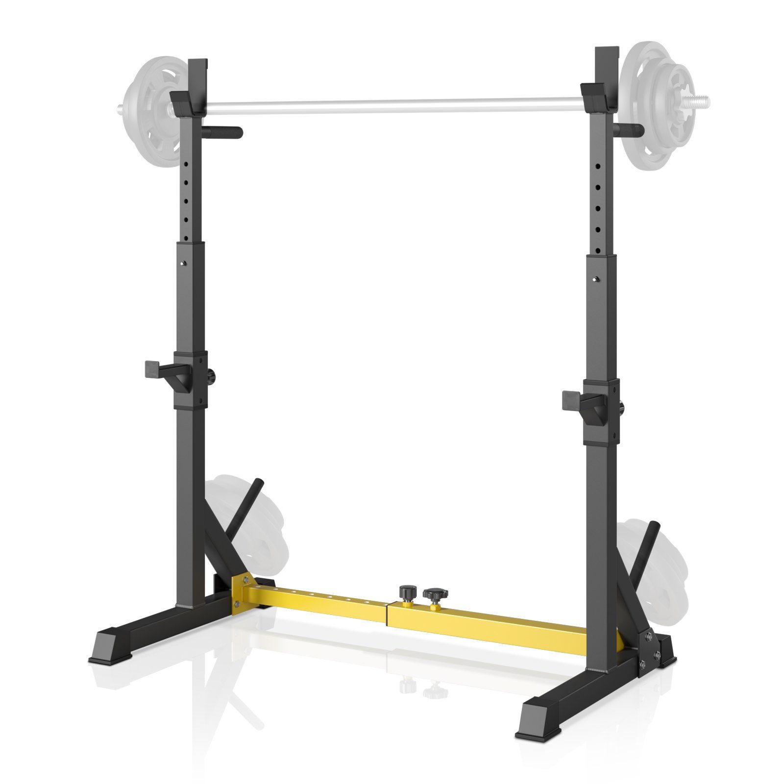 Femor Hantelbank, Squat Rack, Langhantelablage verstellbar bis 200kg