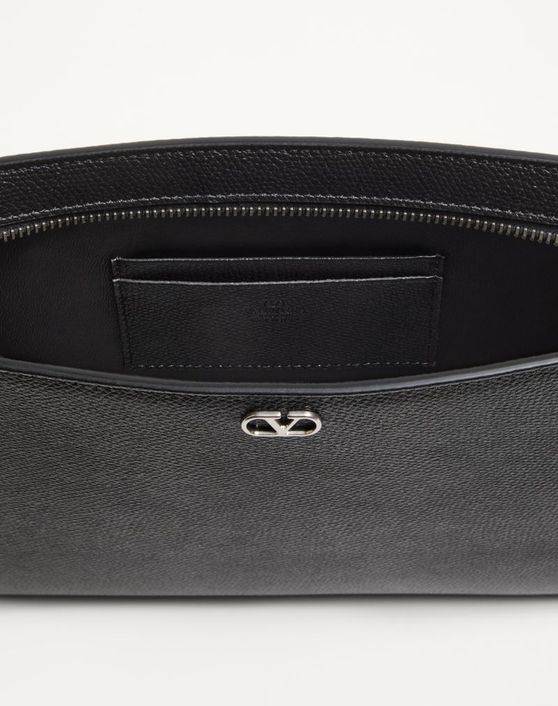 Valentino Garavani VLogo signature-etui van korrelig kalfsleer