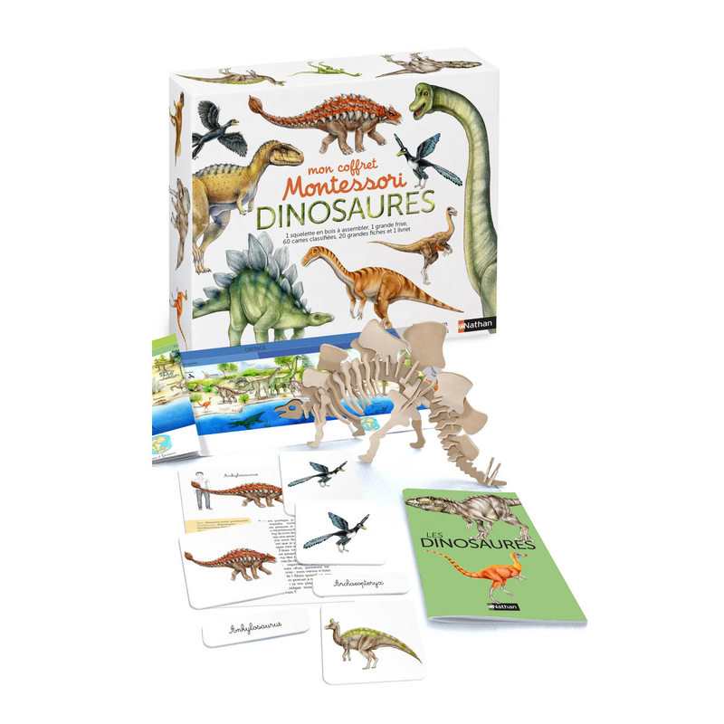 Mon coffret Montessori dinosaures - Nathan Jeunesse