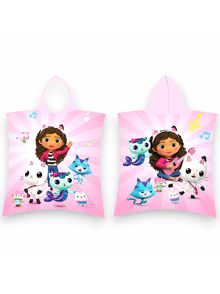 Gabby's Dollhouse Badeponcho Gabby´s Dollhouse   - (B) 50 cm x (L) 115 cm in Rosa günstig kaufen 50 x 110 cm
