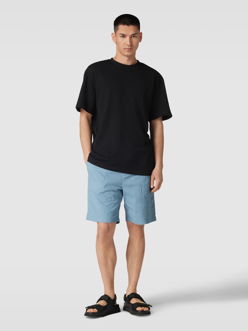 Bermudas mit Label-Patch in hellblau