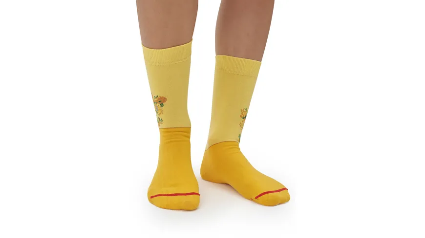 MuseARTa Unisex Socken Vincent van Gogh - Sunflowers gelb