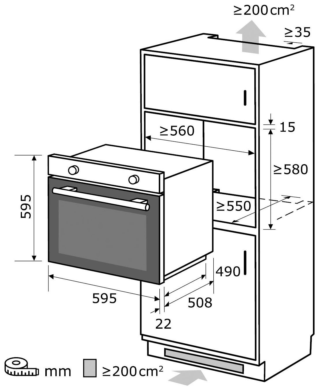 exquisit Backofen EBE 65-1H