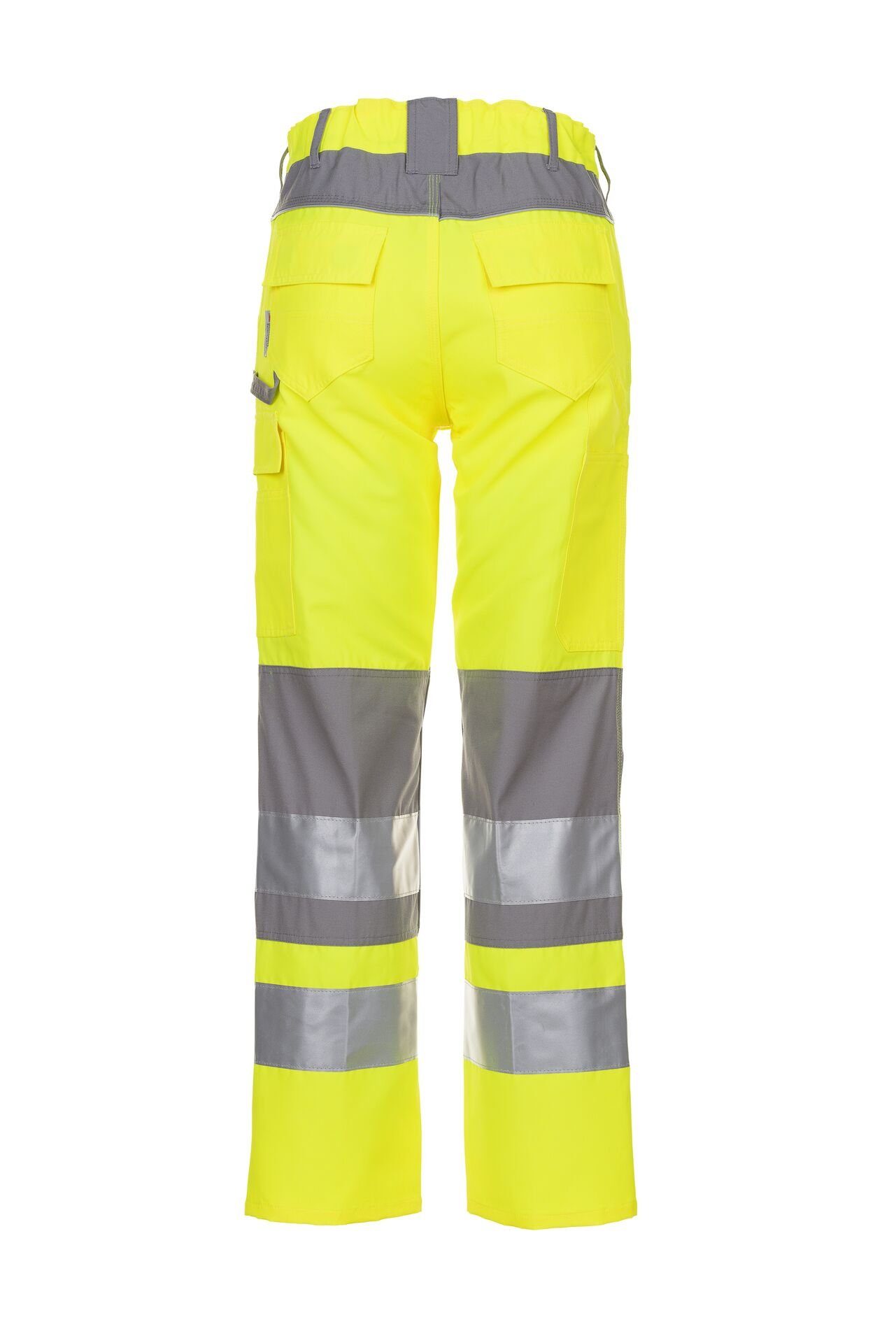 Planam Arbeitshose Bundhose Plaline Warnschutz gelb/zink Größe 48 (1-tlg)