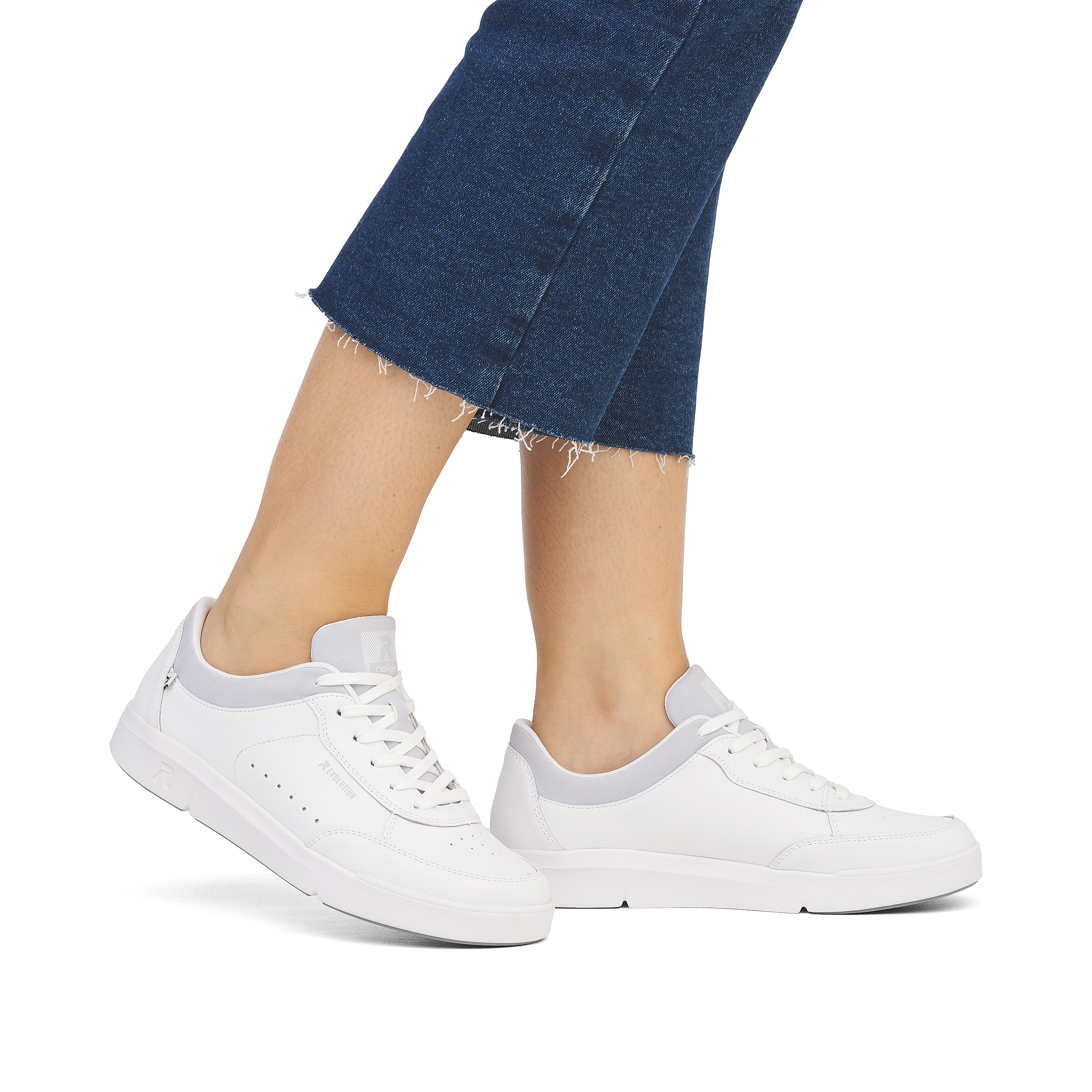 Rieker Damen Sneaker Low quartz-white light-grey