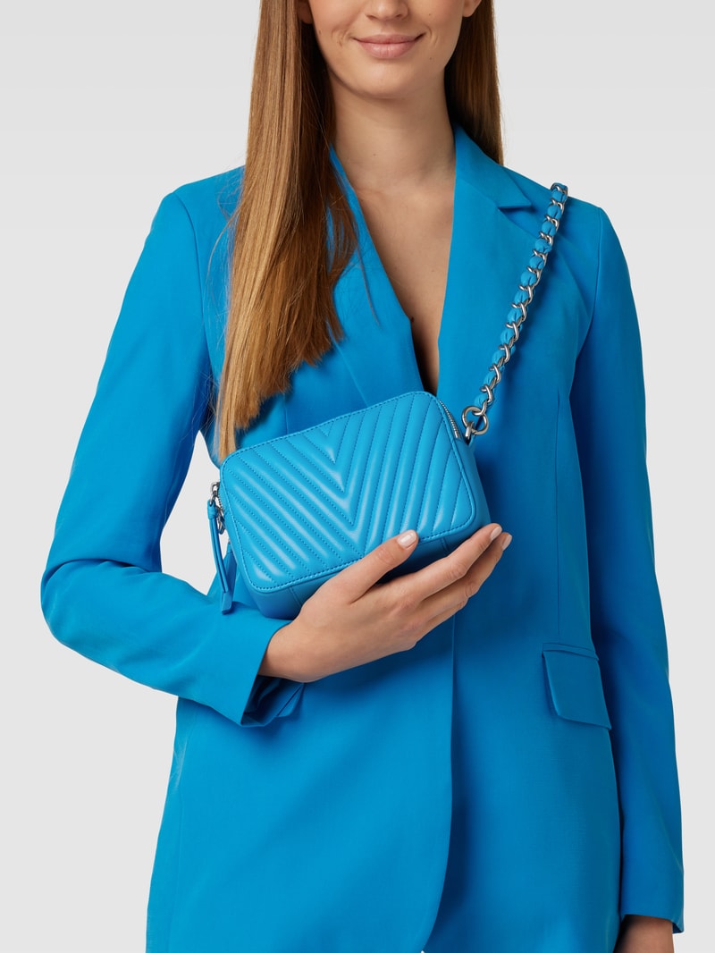 Umhängetasche mit Ziernähten Modell 'ELLA' in royalblau
