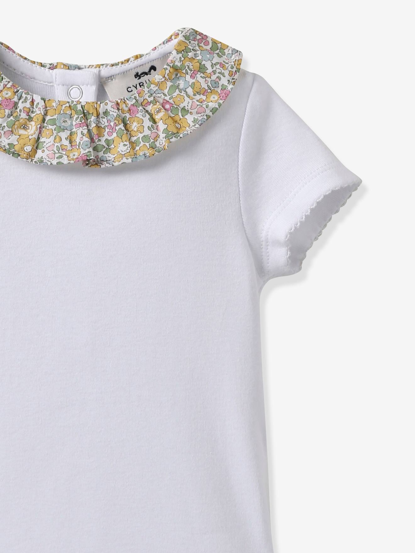 Cyrillus Baby Body mit Liberty-Kragen CYRILLUS aus Bio-Baumwolle - gelb