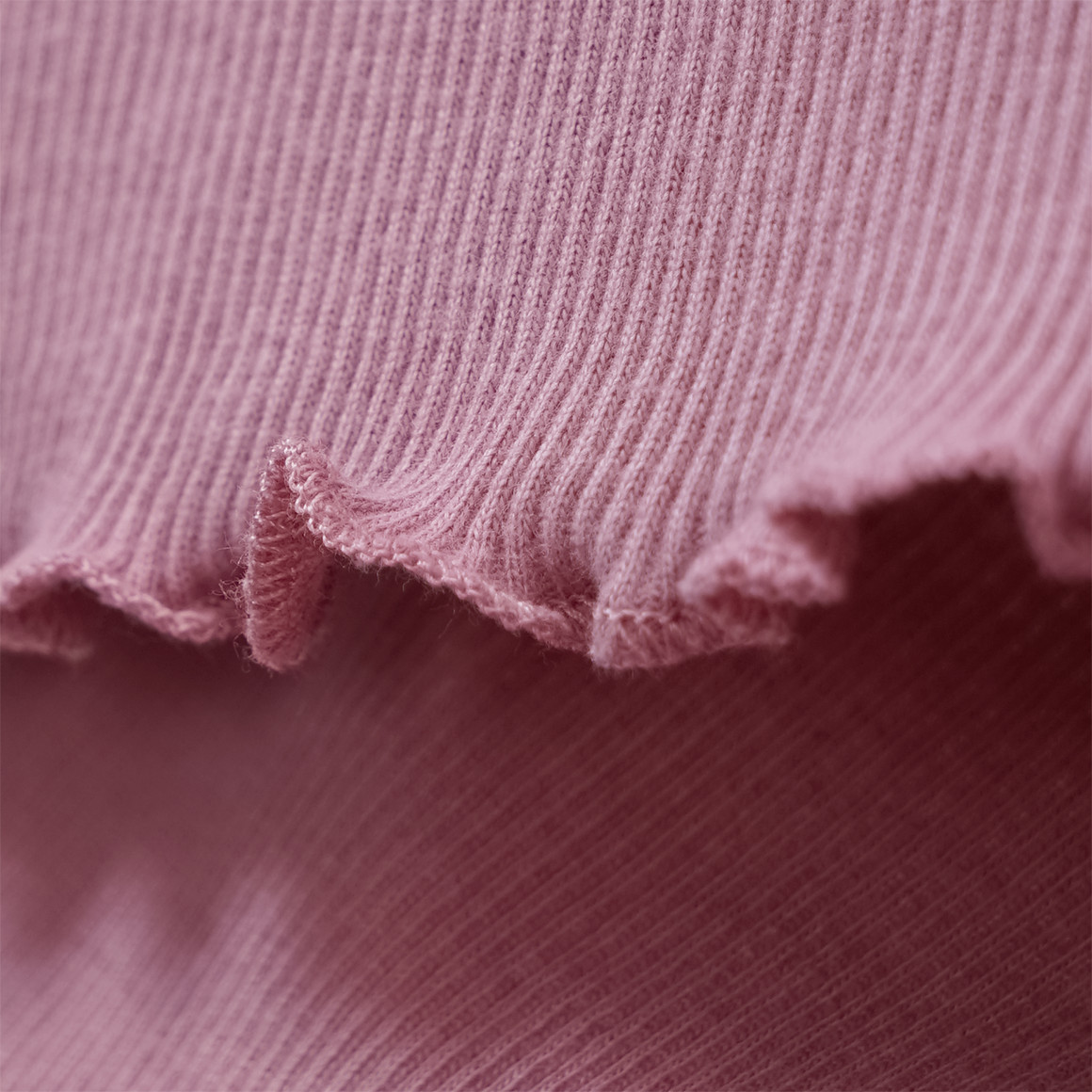 Mädchen Langarmshirt mit Rippstruktur