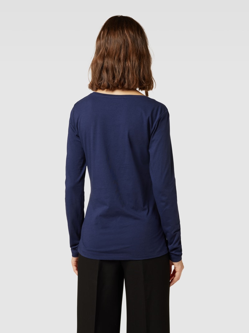 Longsleeve mit Rundhalsausschnitt in marineblau
