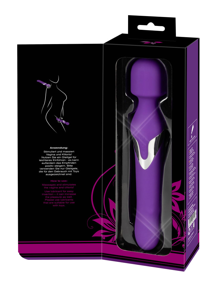 Javida Massagestab Wand & Pearl Vibrator in lila günstig kaufen 24 cm