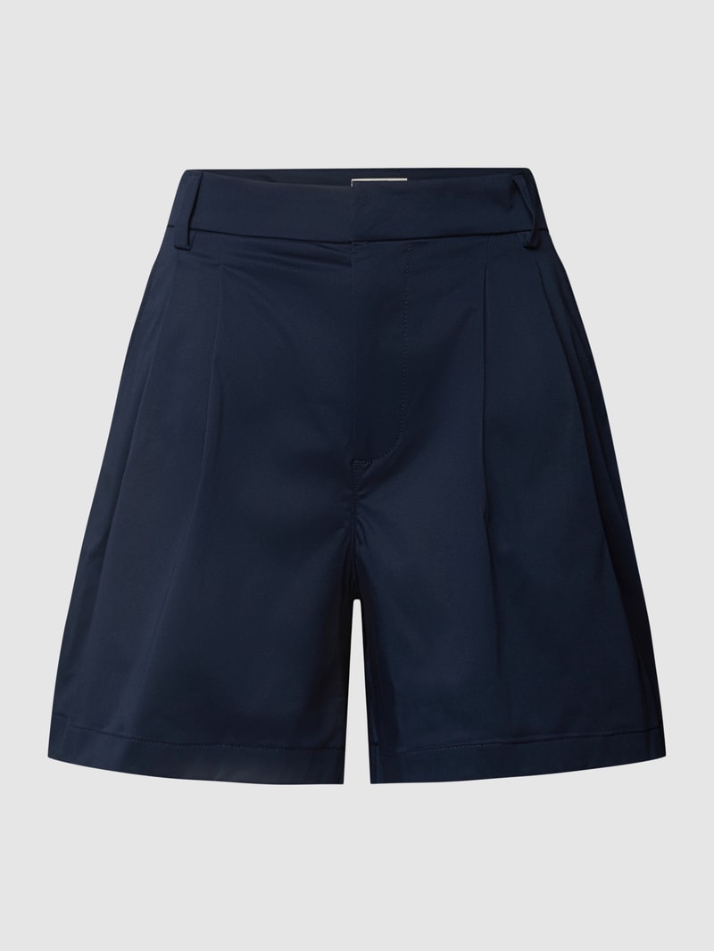 Bermudas mit Bundfalten in marineblau