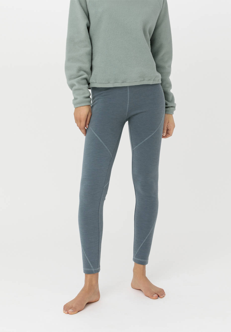 Sport Leggings aus Bio-Merinowolle mit Bio-Baumwolle