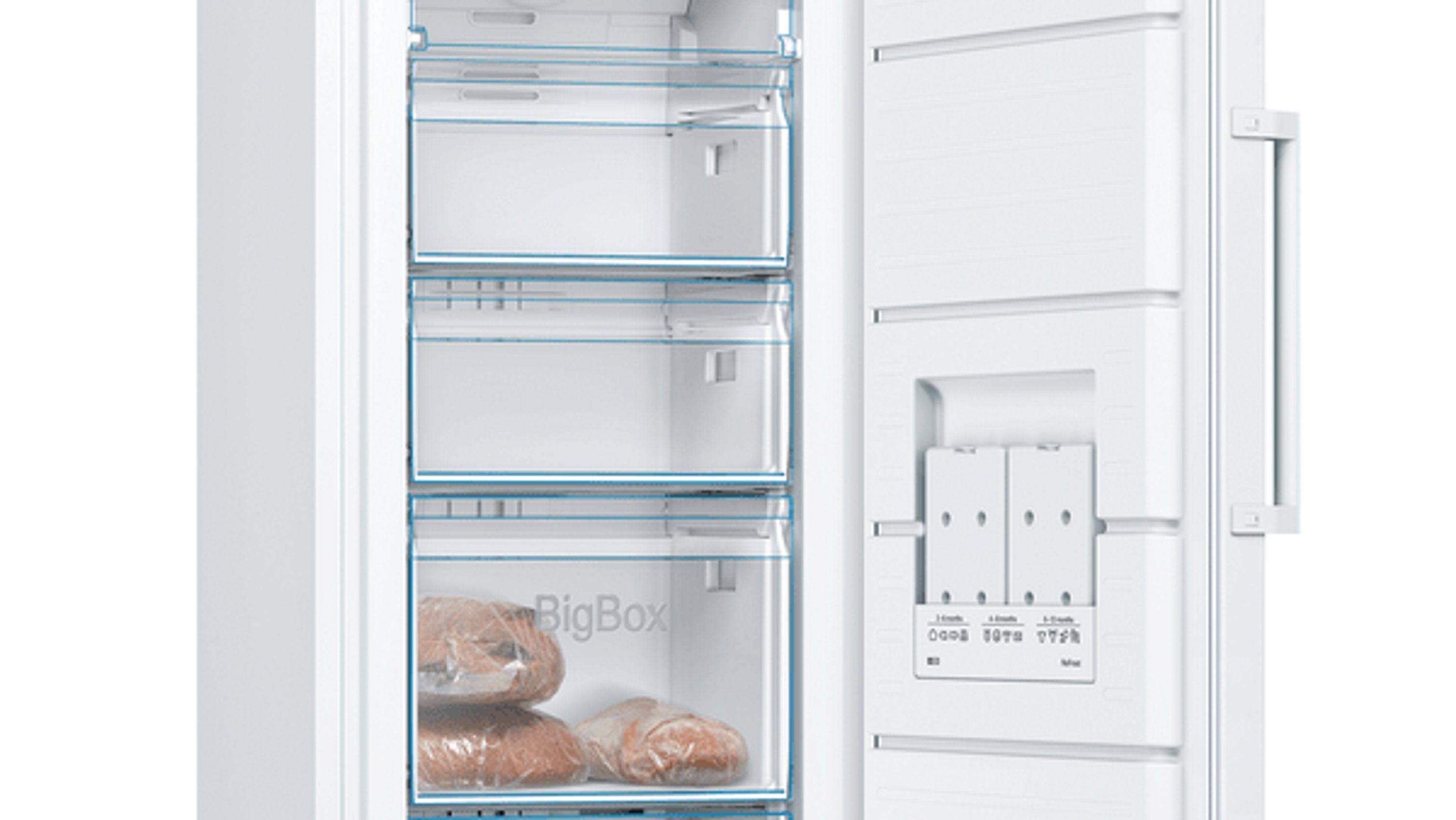 BOSCH Gefrierschrank GSN29UWEW, 161 cm hoch, 60 cm breit, NoFrost, BigBox-Gefriergutschublade, VarioZone