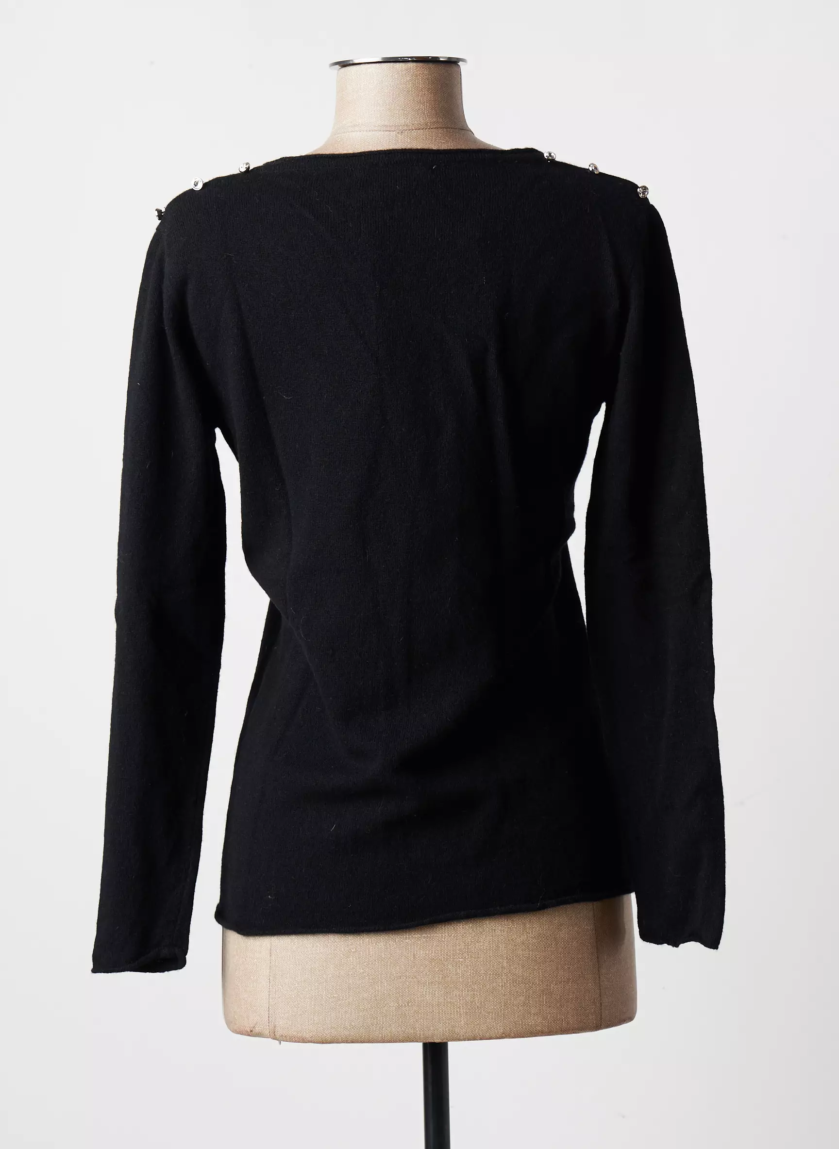 Blanc Boheme Pulls Femme couleur noir