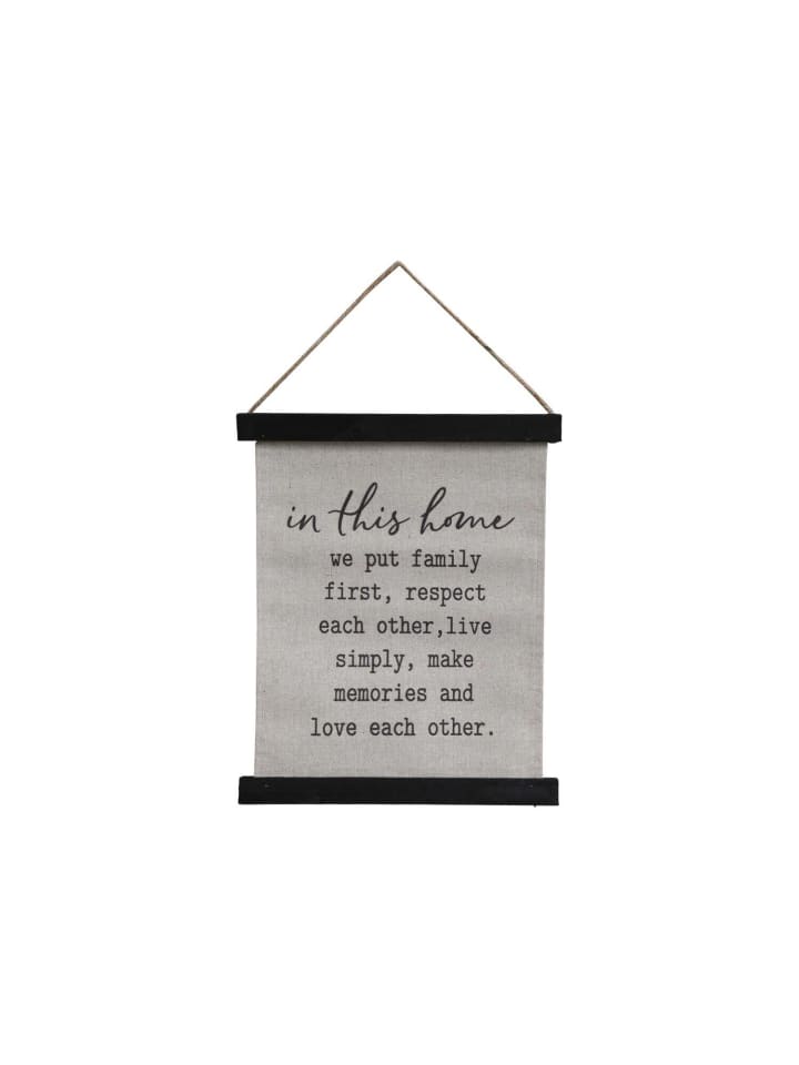 Chic Antique Leinwand In this home in Beige | Schwarz günstig kaufen onesize