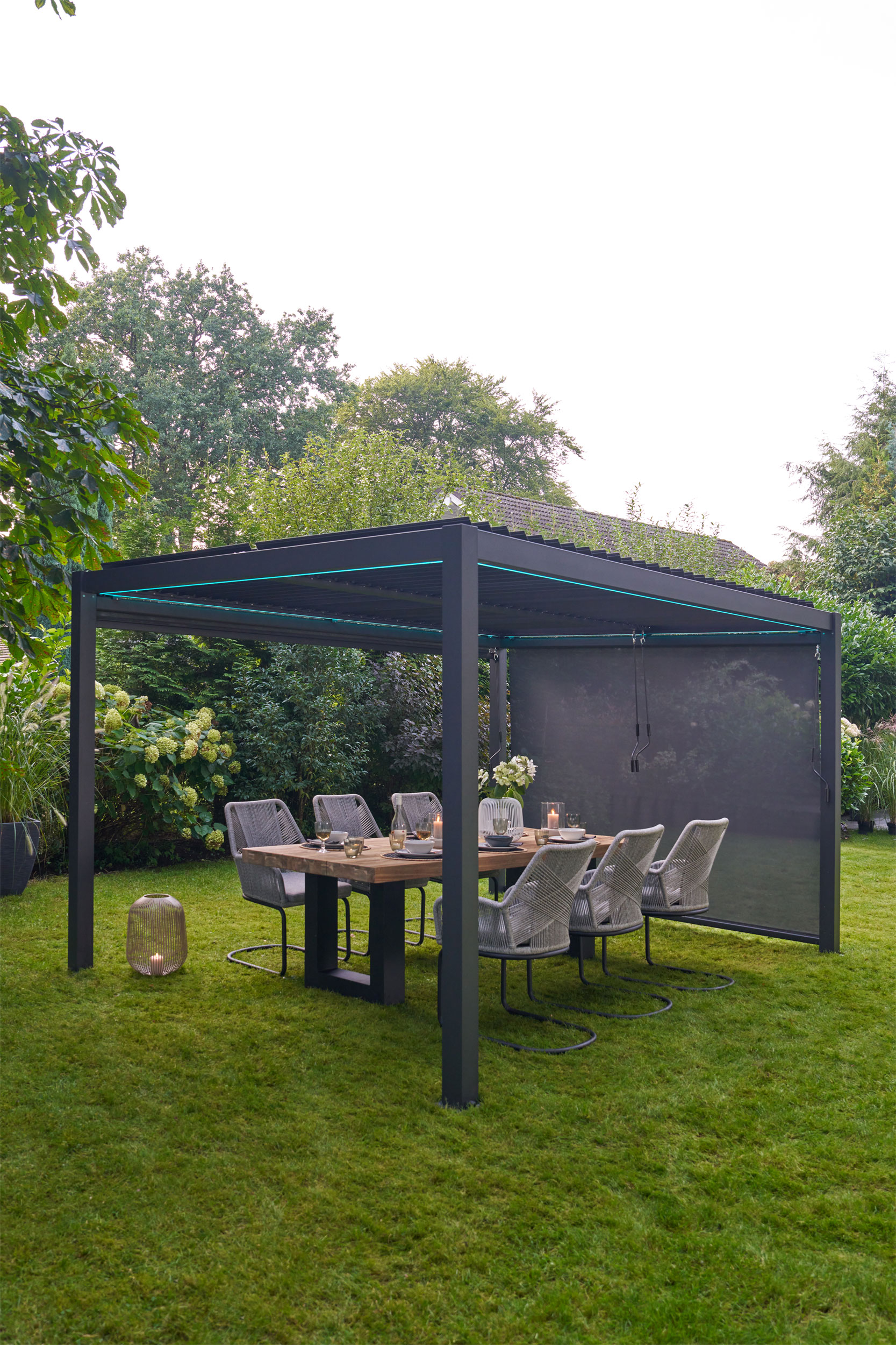OUTDOORGartenpavillon 3x4m Anthrazit