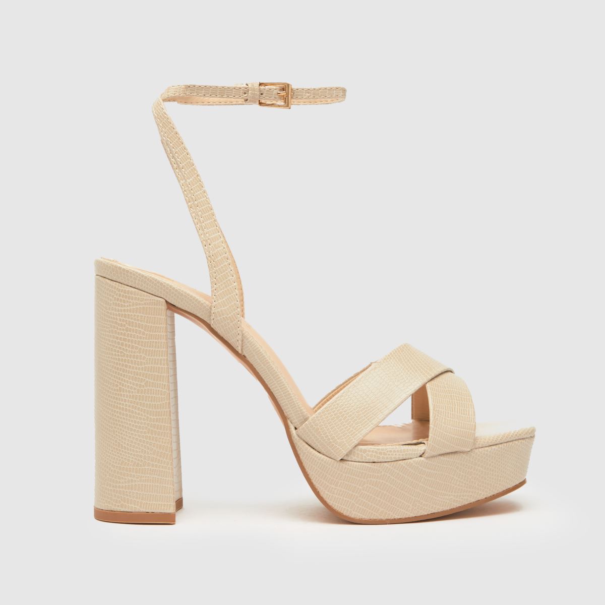 Schuh Skye platformos gyík sarkú cipő natúr színben