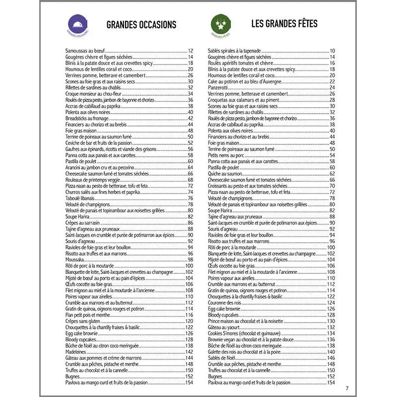 LIVRE RECETTES POUR LES GRANDES OCCASIONS