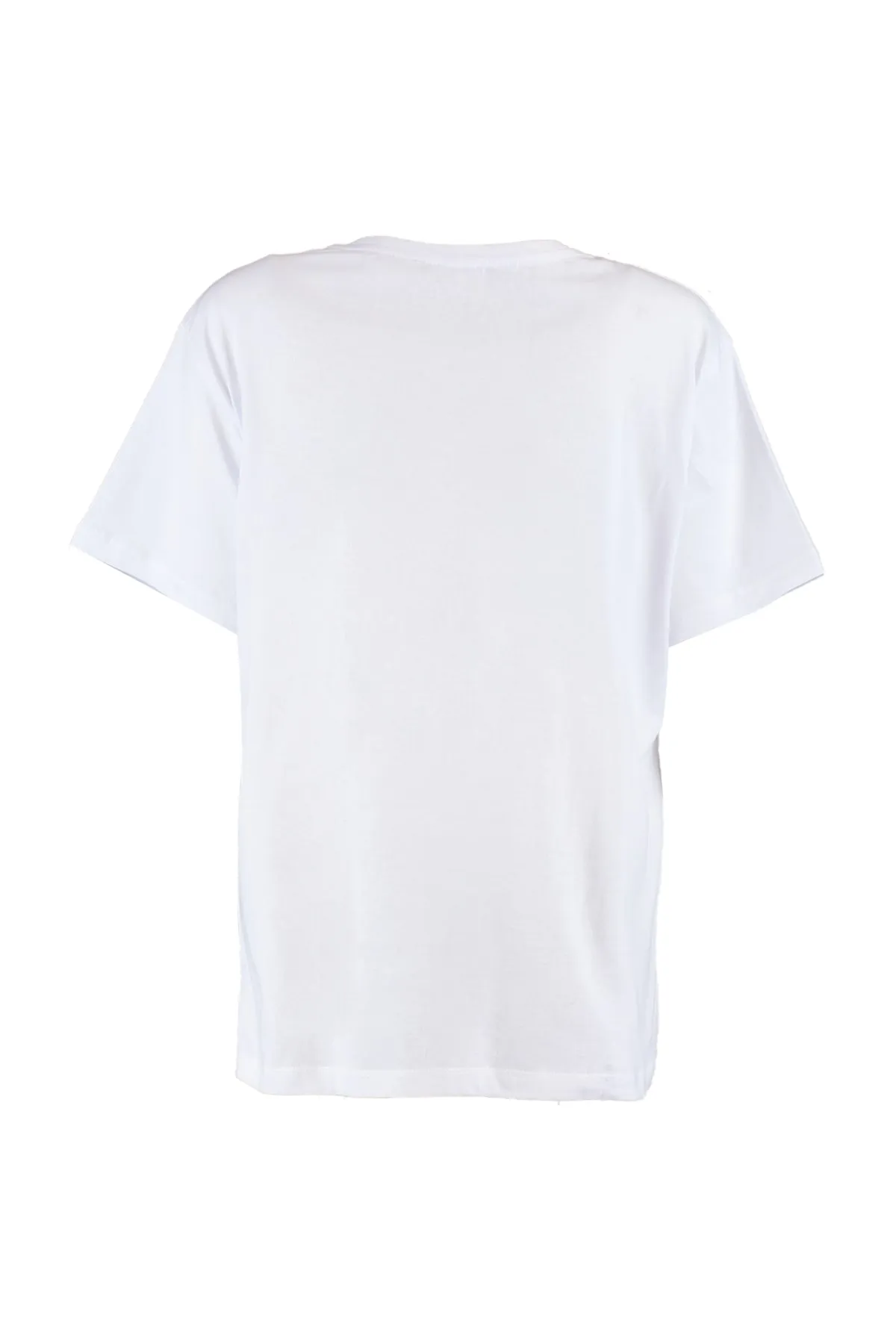 Trendyol Collection  Weißes, übergroßes/weites Strick-T-Shirt mit Rundhalsausschnitt, 100 % Baumwolle, TWOSS20TS0134