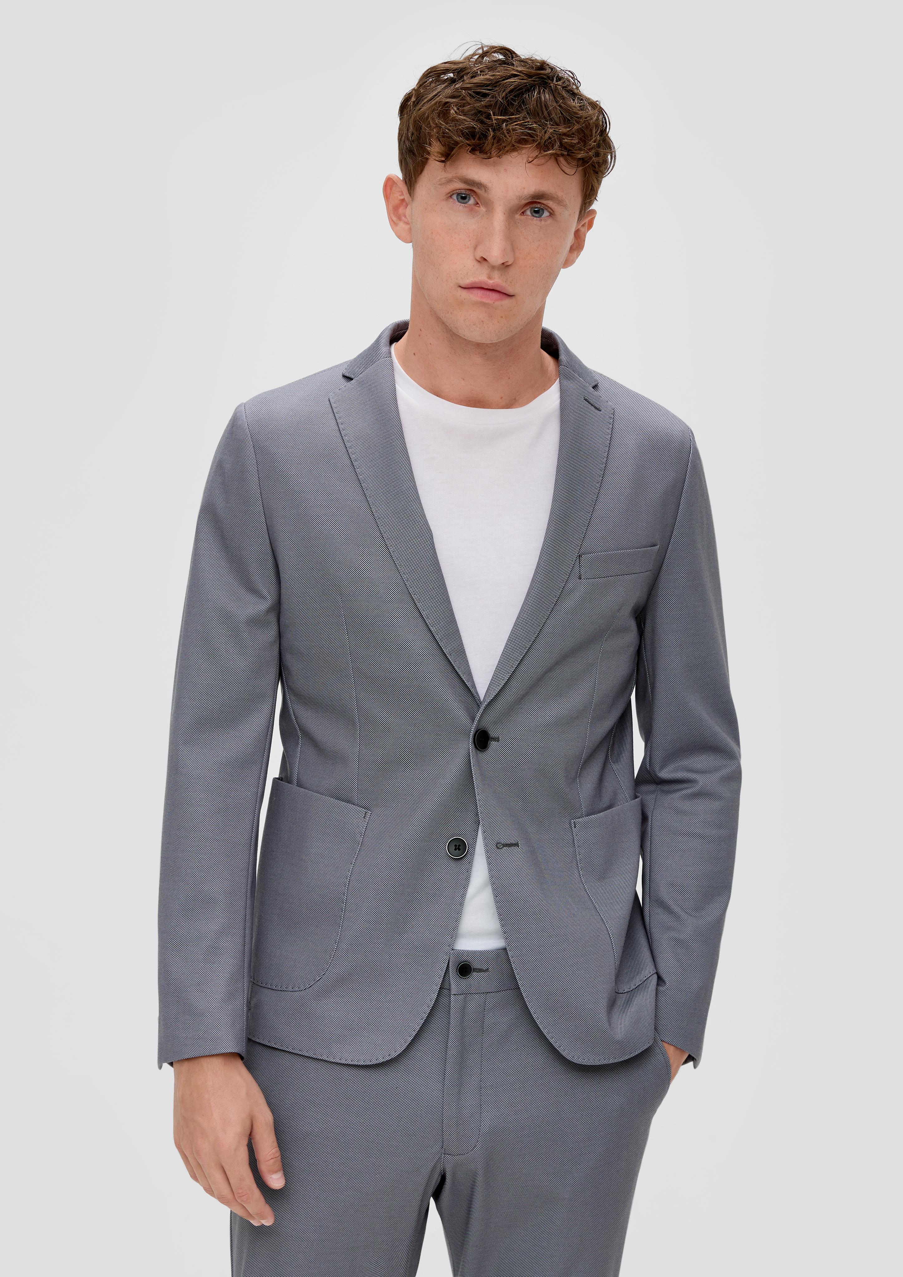 Slim: Sakko mit aufgesetzten Taschen  2137147-97A9