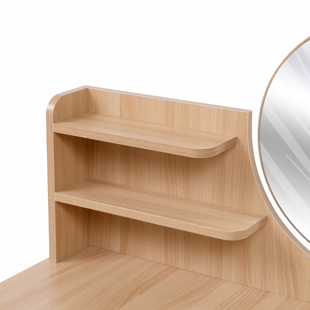 Happy Home Happy Home Schminktisch mit Spiegel, 2 Schubladen & Ablage HDT03-HOL Holz