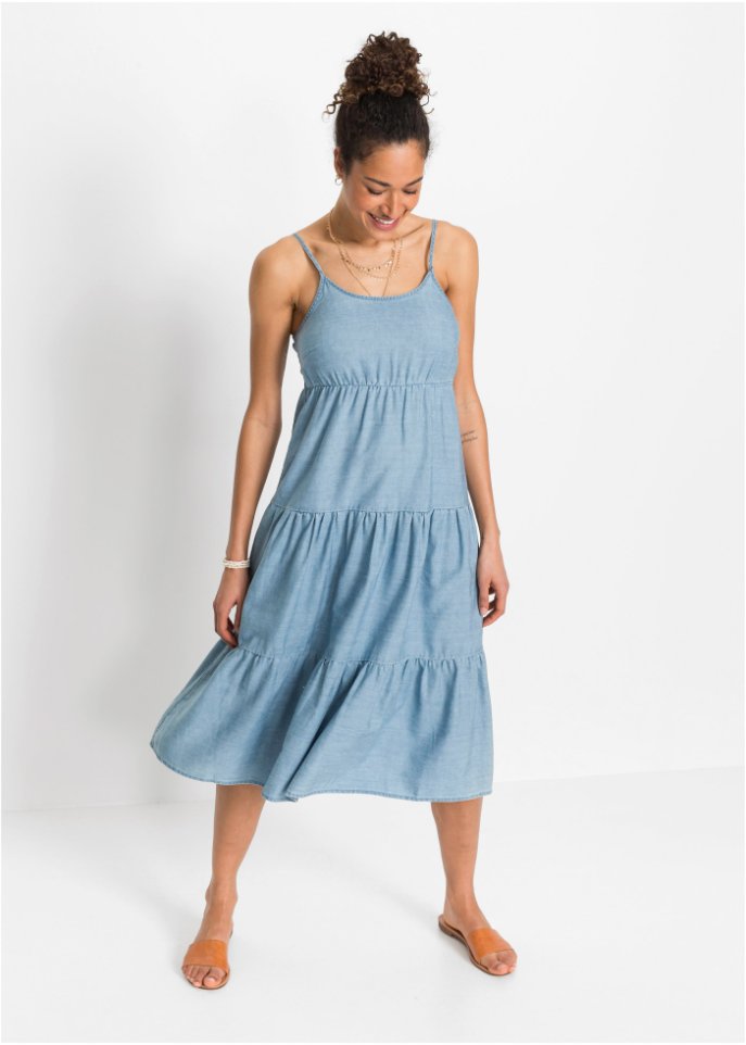 Oversize- Kleid in Jeansoptik mit TENCEL™ Lyocell