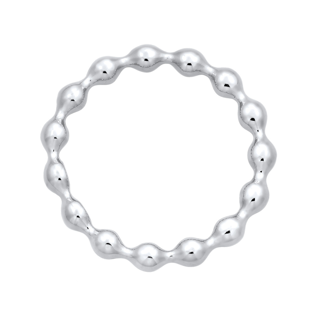 Elli Elli Bague Femmes Boule pile Simple en Argent Sterling 925 Bague