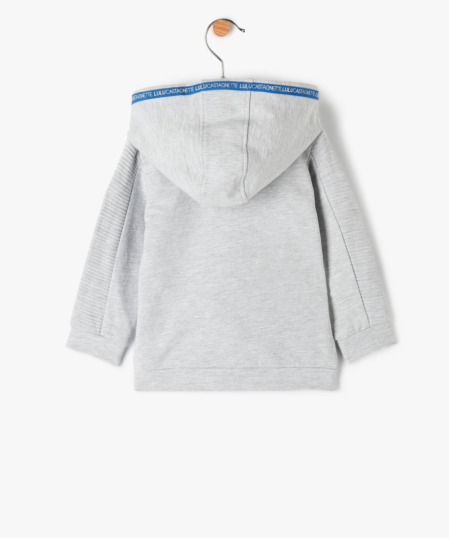 Sweat bébé Garçon zippé à capuche – LuluCastagnette gris clair | GEMO