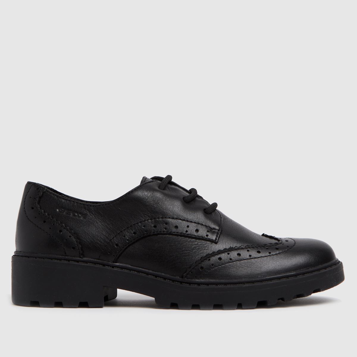 Geox fekete Casey Brogue Lány Gyerek Cipő