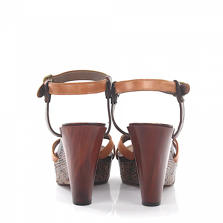 UGG - Sandalen Pythonleder braun - grau