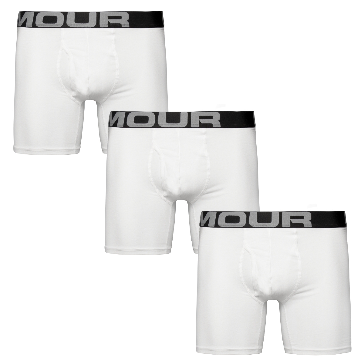 Under Armour Charged Cotton 6in 3 Pack Boxershorts weiss