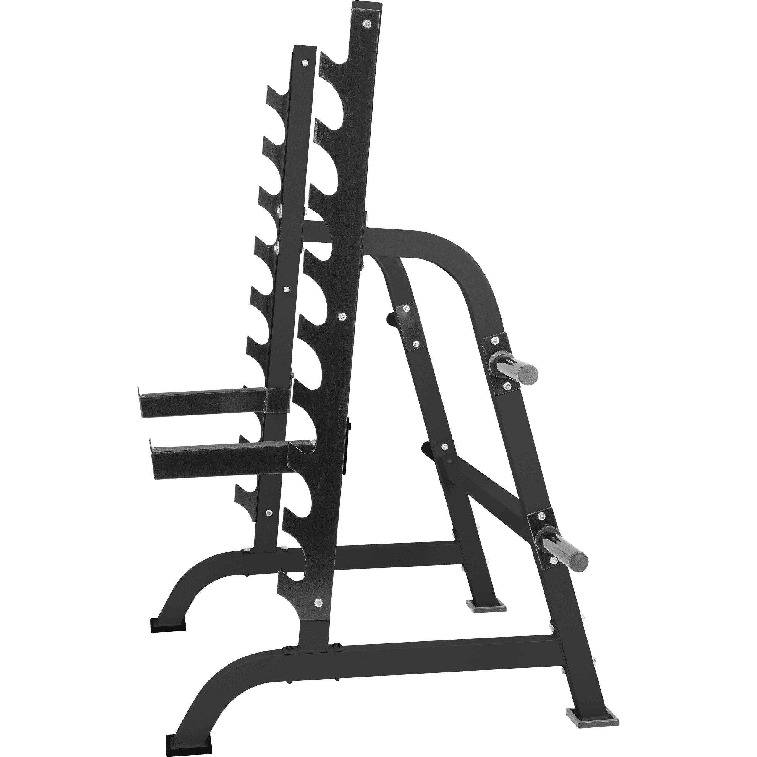 GORILLA SPORTS Squat Rack mit Hantelscheibenständer, Stahl - Kniebeugenständer, Hantelständer, (1-tlg)