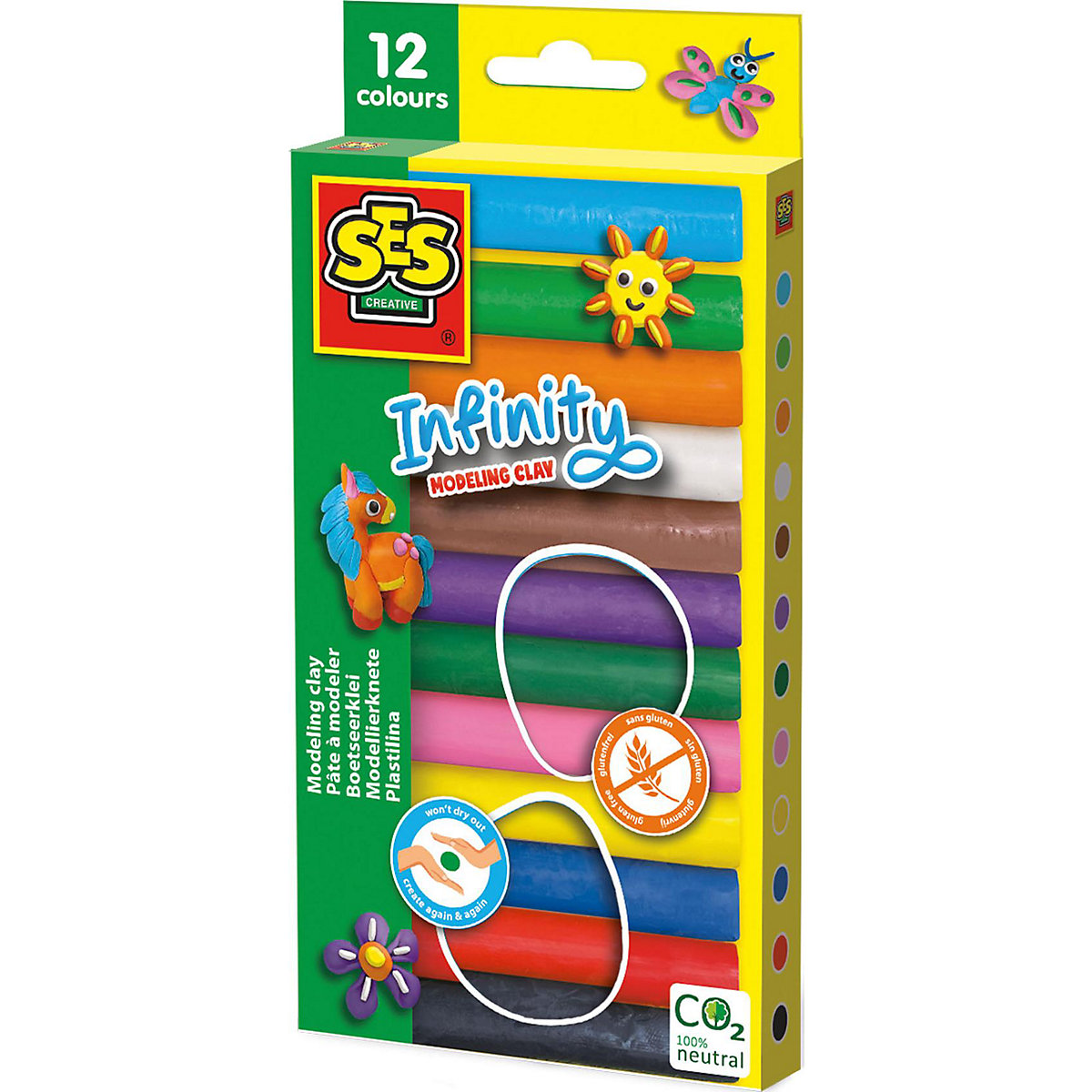 Infinity Modellierknete - 12er Packung (180 gr)